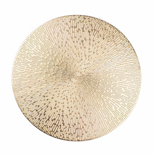 Round Gold Vinyl Placemats Set of 12 T495