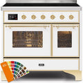 40 Induction Range with Electric Oven and Brass Trim M8189