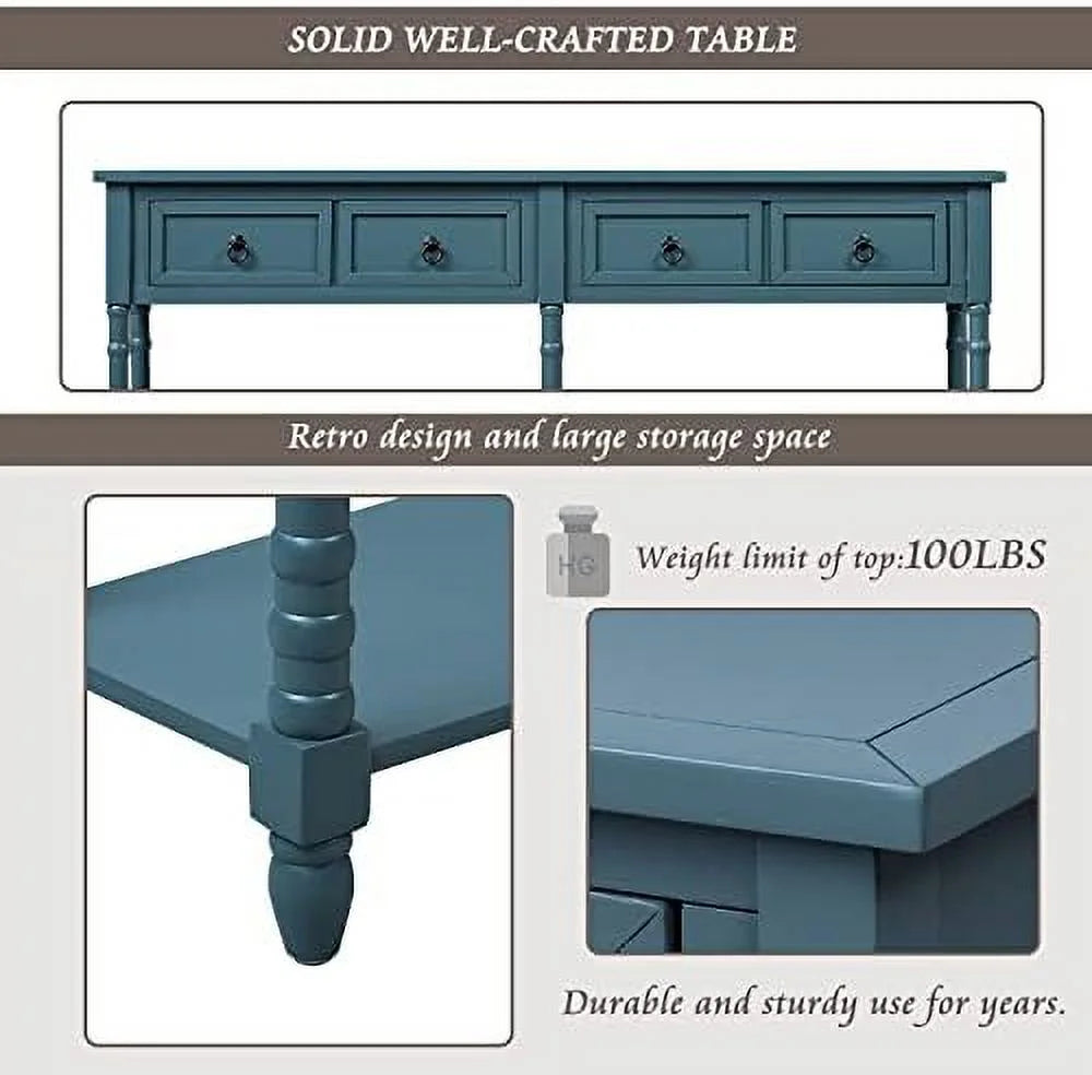Console Table with 2 Drawers Wooden Narrow Sofa Table I210697