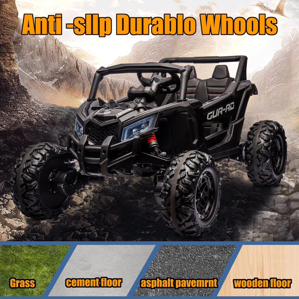 24V Ride On Truck Car with Parent Remote Control, Black B8528