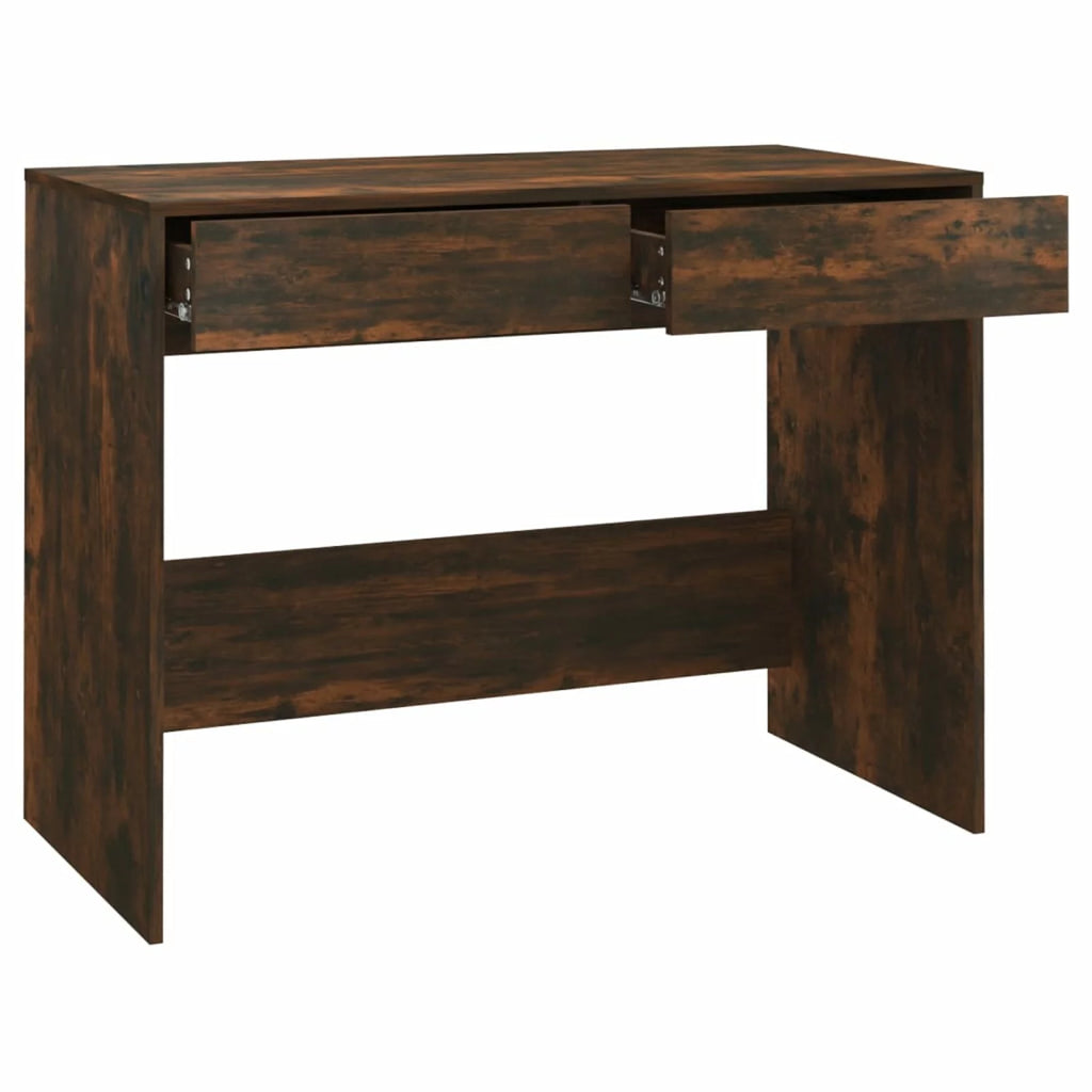Smoked Oak Engineered Wood Desk X8427