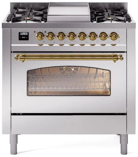 36 Dual Fuel Natural Gas Range Stainless Steel A27835