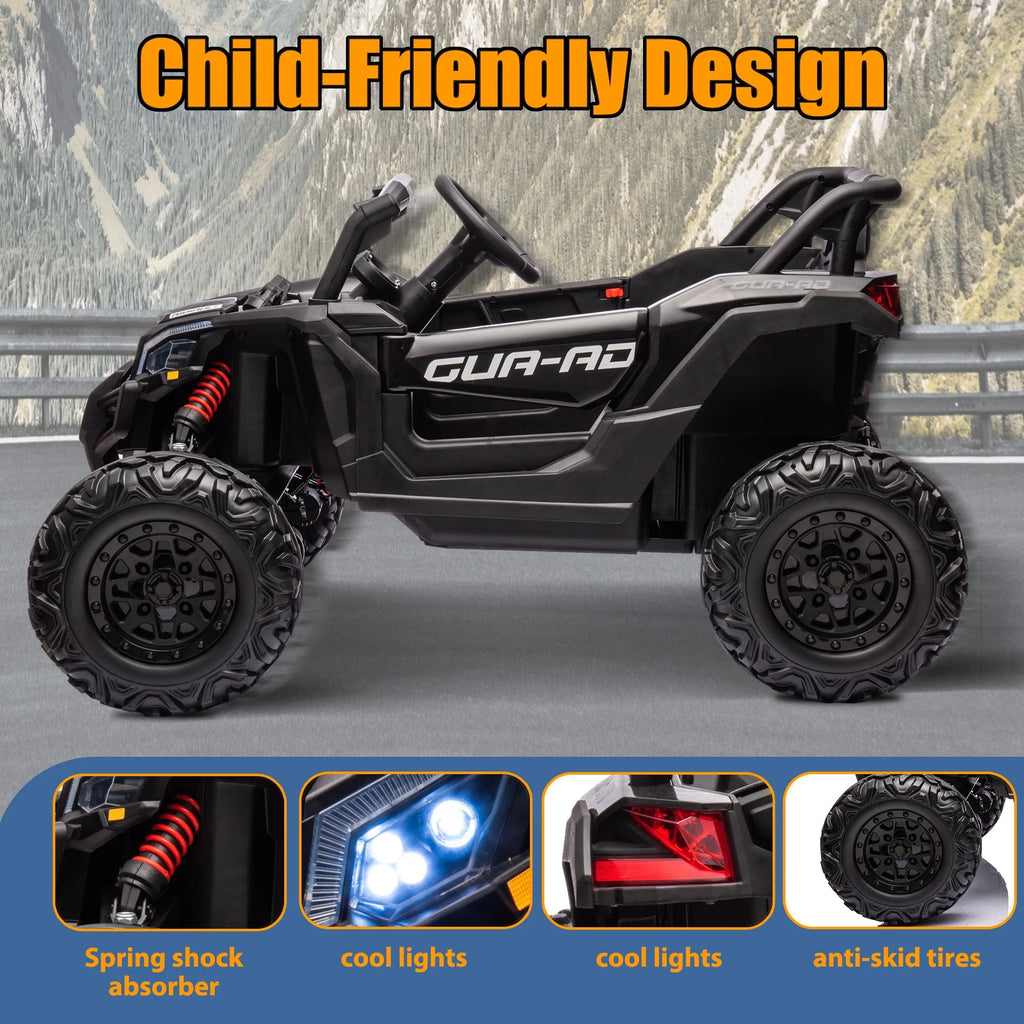 24V Ride On Truck Car with Parent Remote Control, Black B8528