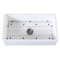 36 In. Farmhouse Kitchen Sink with Strainer and Grid F827869