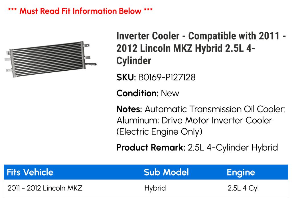 Inverter Cooler G53786