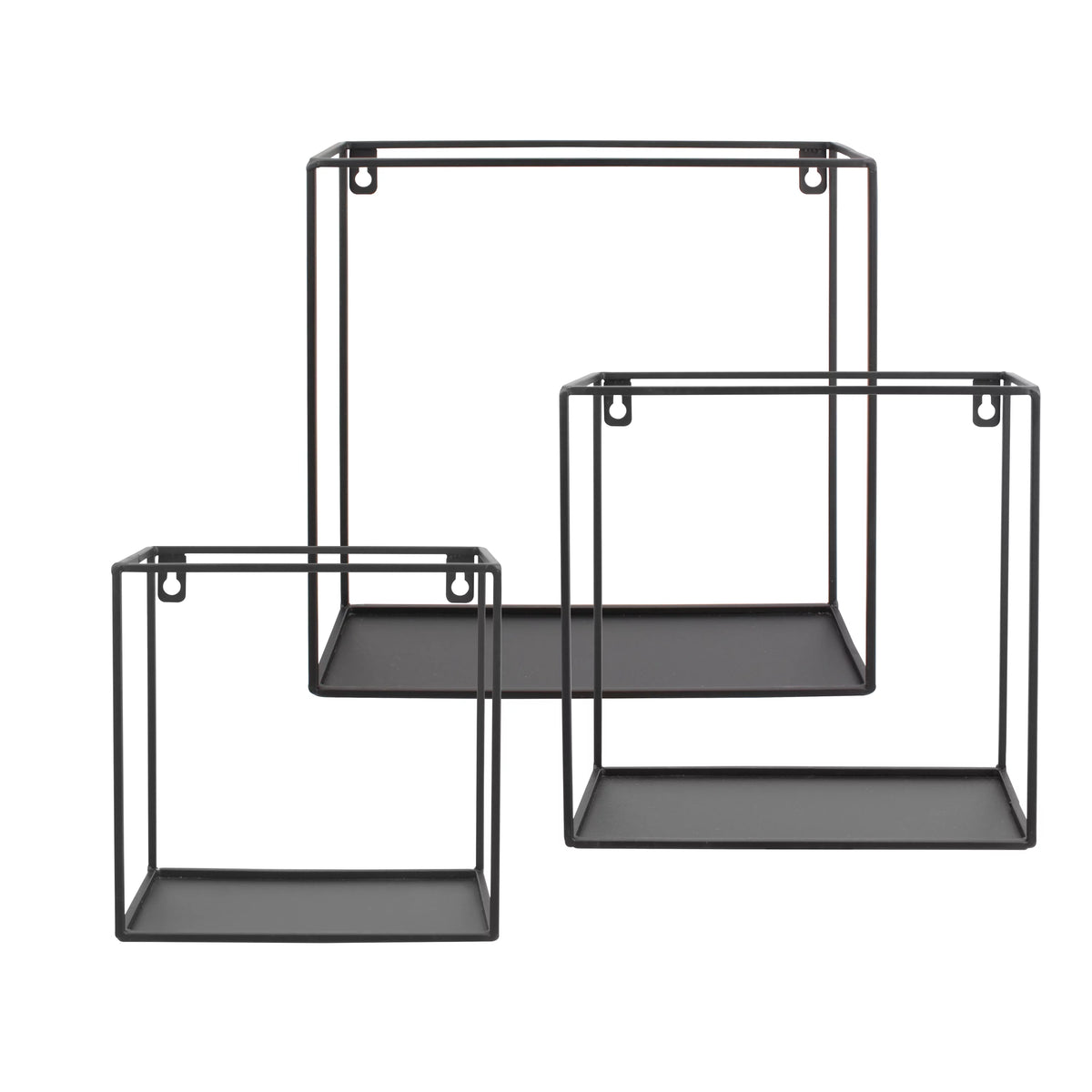 Wire Cube Shelf Set of 3 Shelves Black V156318