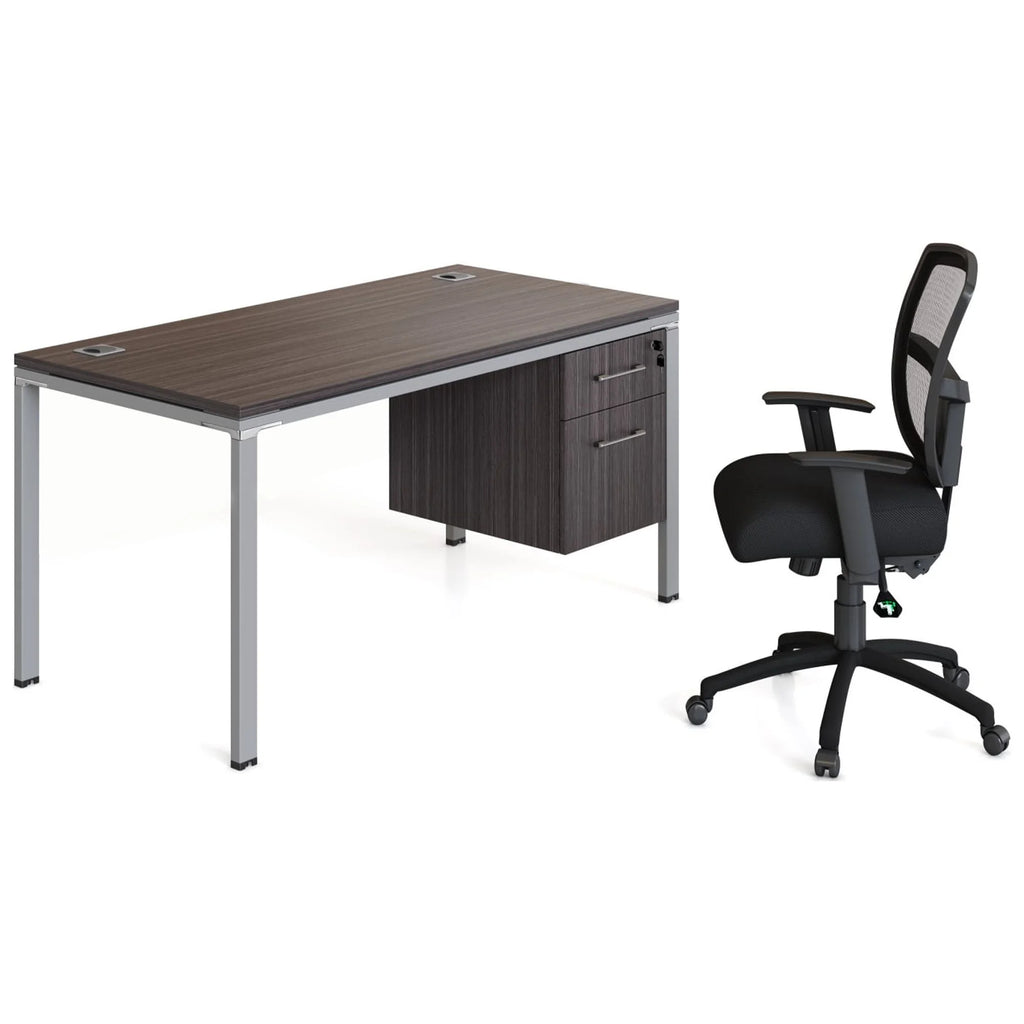 Single Desk with Pedestal F5096