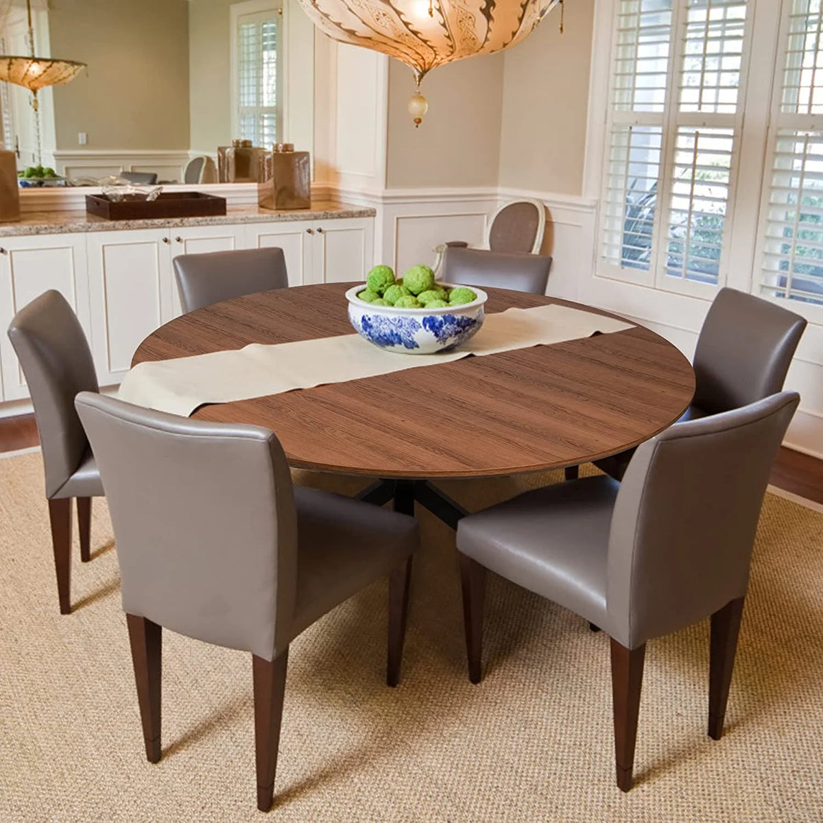 Mid-Century Modern Round Dining Table for 4-6 D406