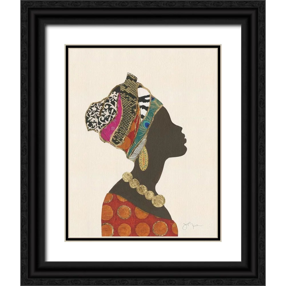 Black Ornate Wood Framed Art Print K158