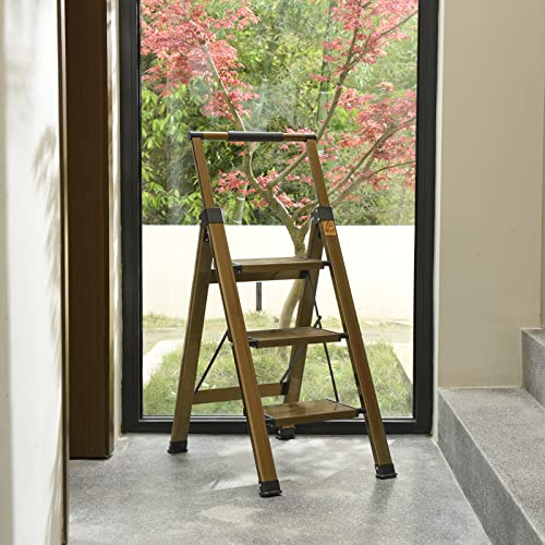 5 Step Aluminum Folding Ladder with Anti-Slip Wide Pedal O779007