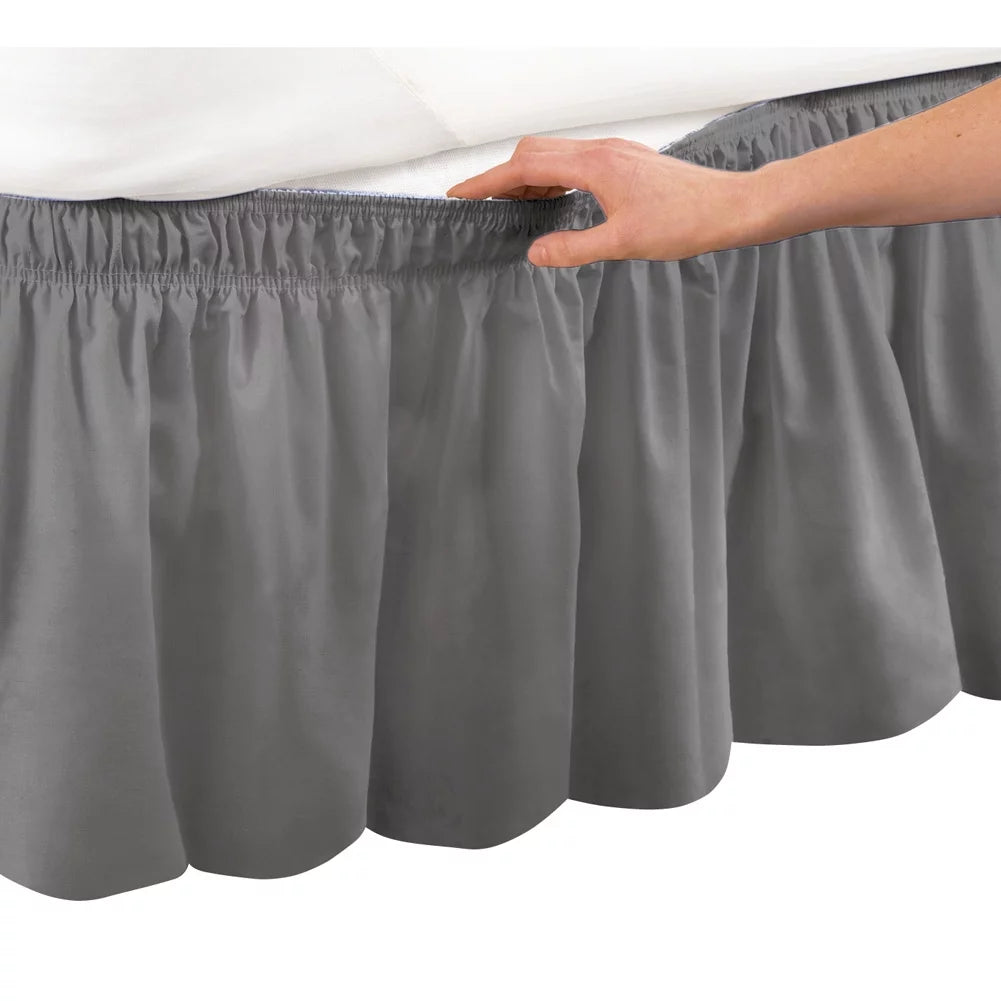 Grey Wrap Around Bed Skirt I1308
