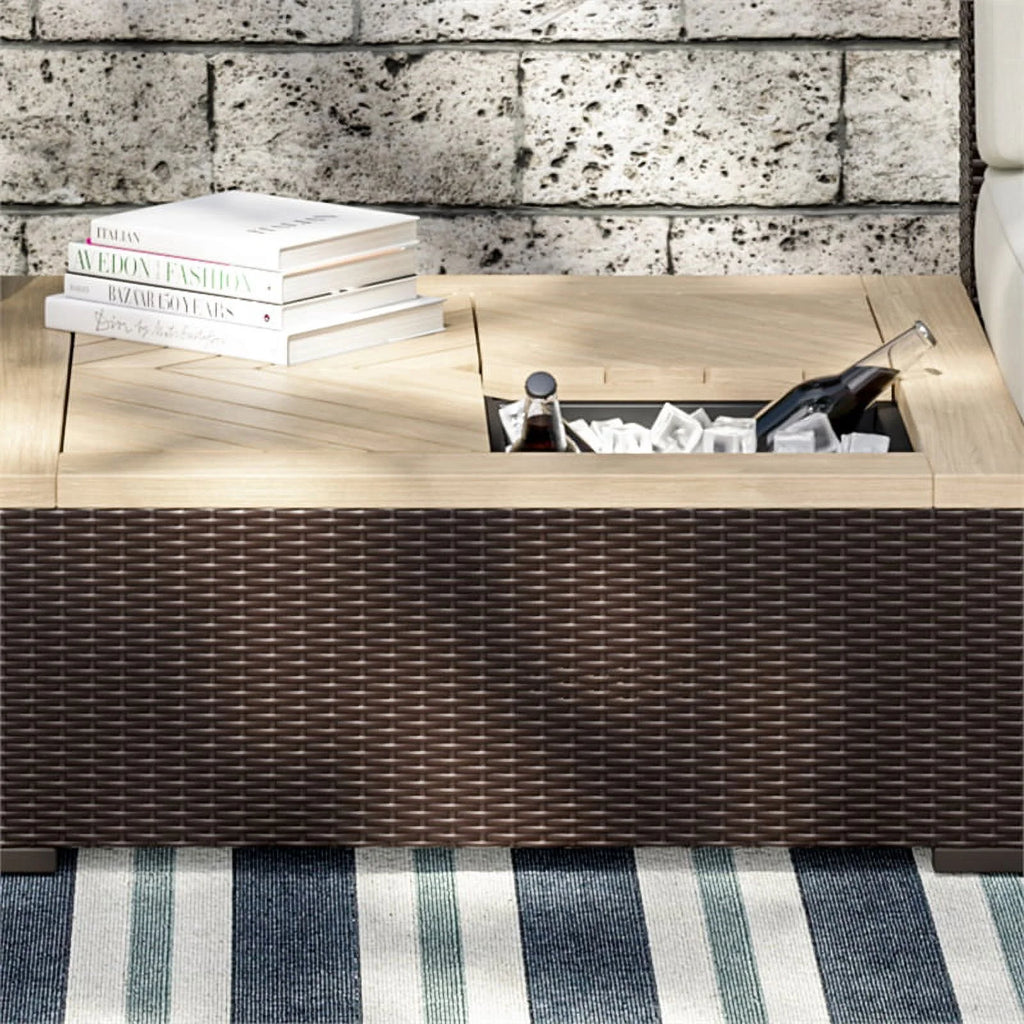 Brown Rattan Outdoor Coffee Table P5606