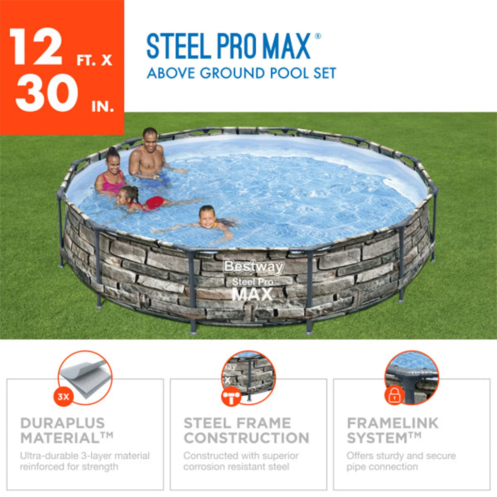 12' x 30 Round Above Ground Pool with Pump G6686