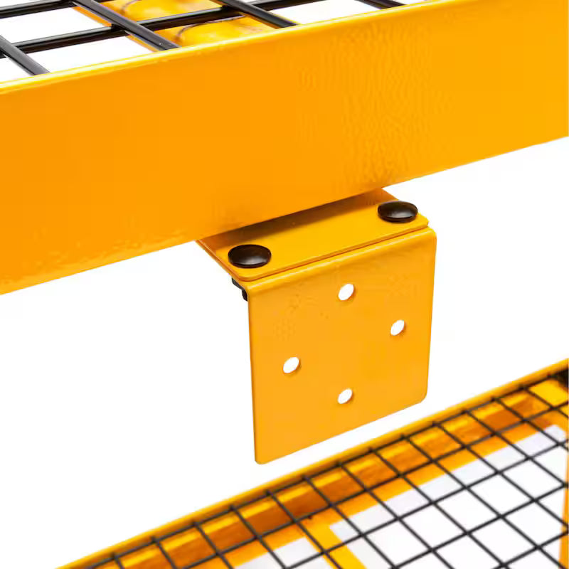Yellow 3-Tier Wire Steel Shelving Unit S38206