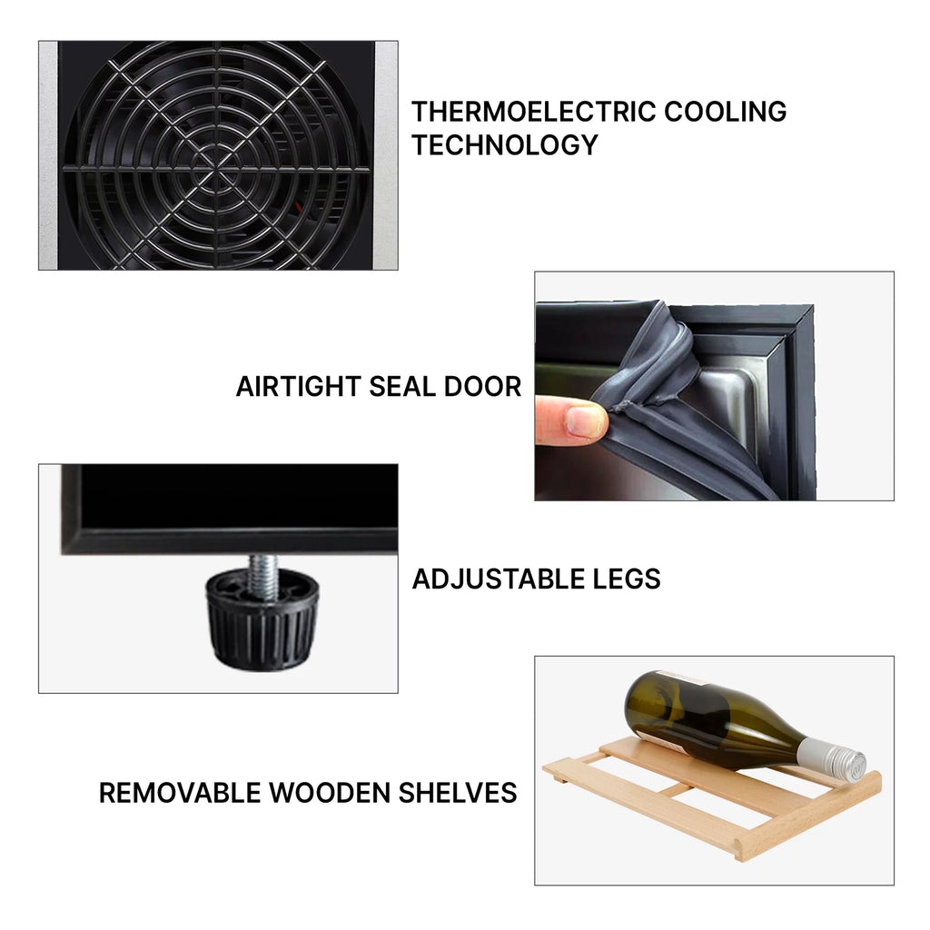 12 Bottle Wine Cooler Thermoelectric Refrigerator P9937