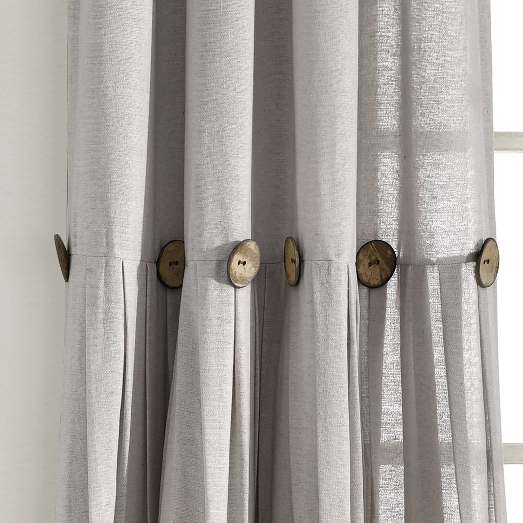 Gray Linen Window Curtain B775