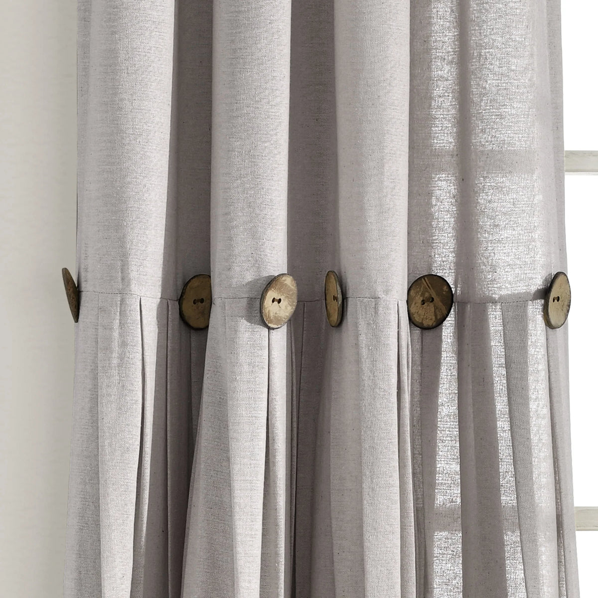 Gray Linen Window Curtain B775