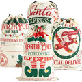 4-Pack Large Christmas Canvas Gift Bags with Drawstring L2656