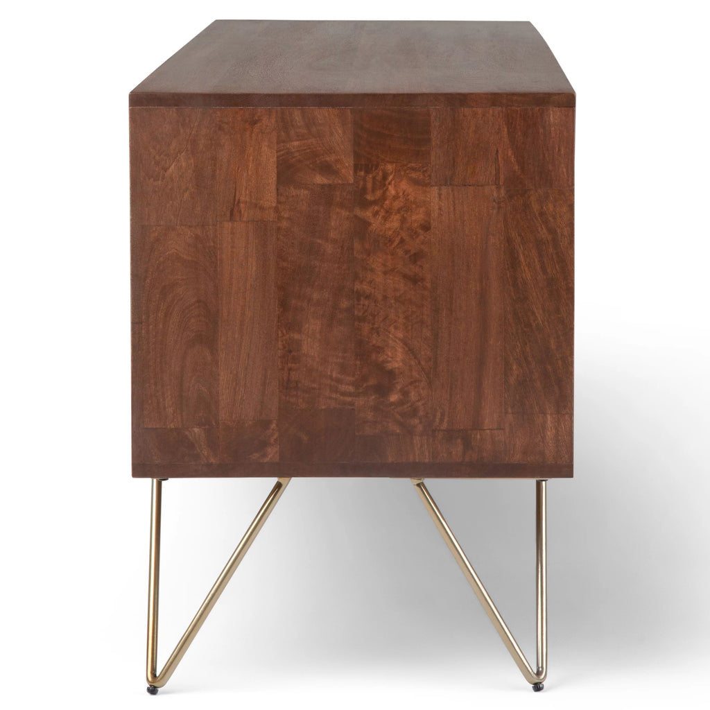 Umber Brown Stain TV Media Stand R1233