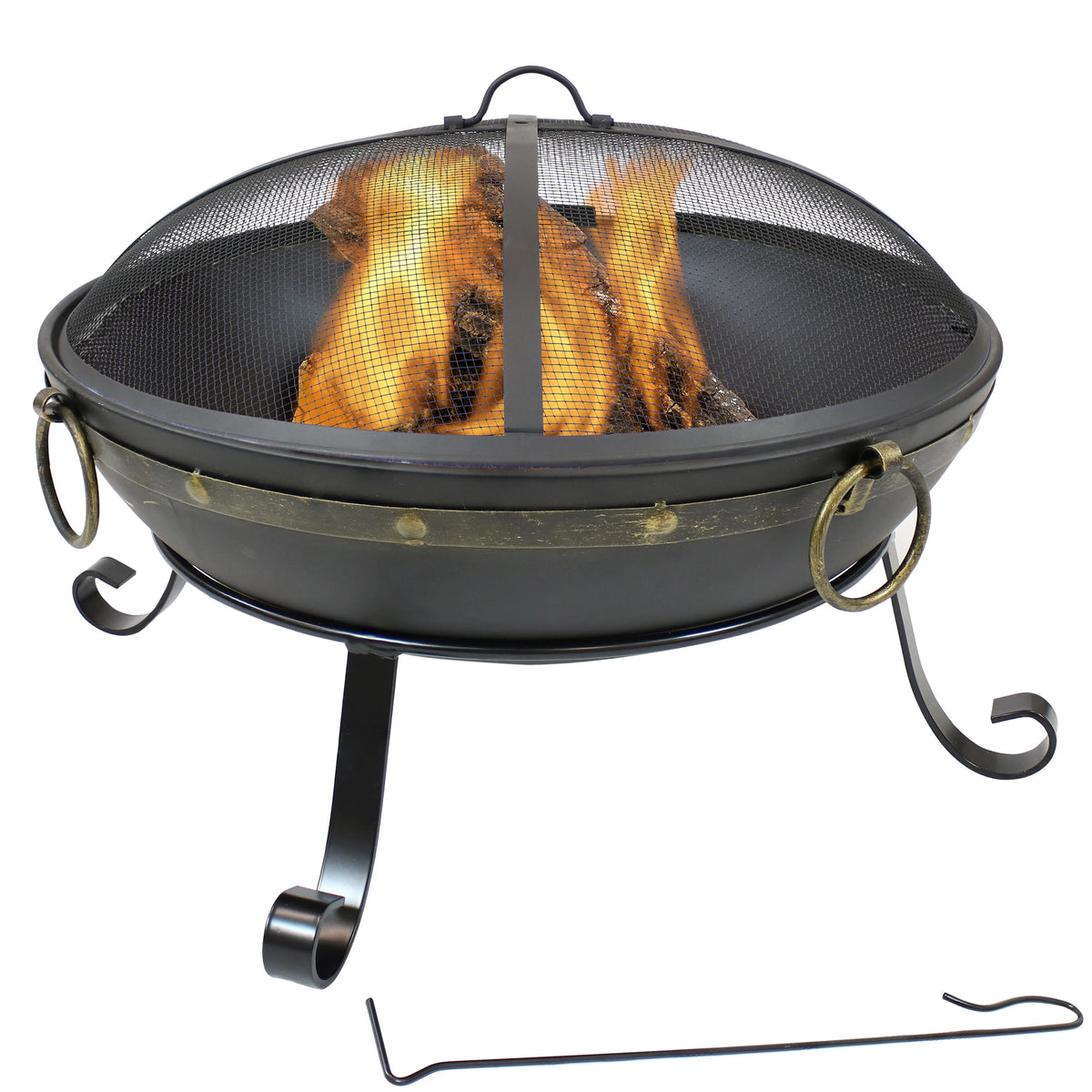 Steel Fire Bowl and Spark Screen - 25" A69290