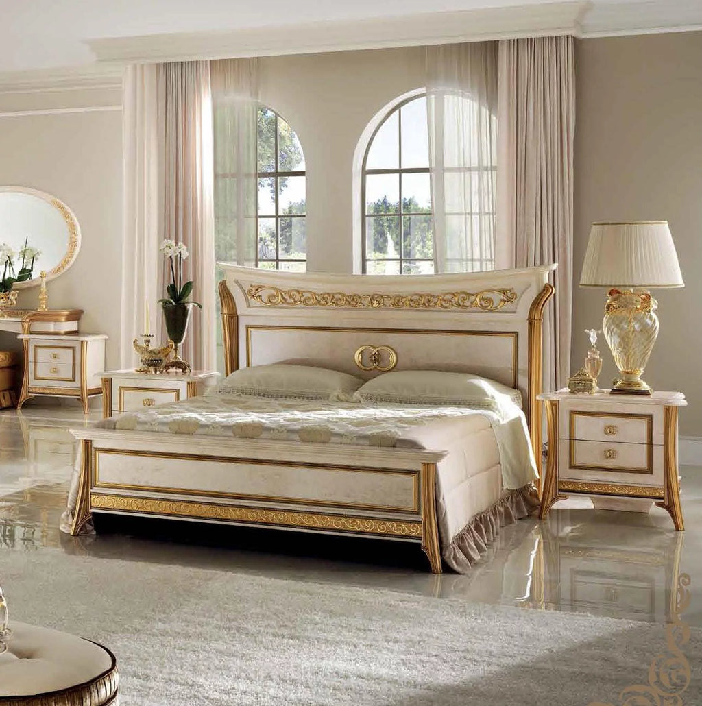 Ivory Carved Gold King Bedroom Set F765