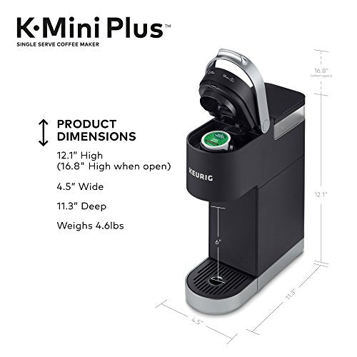 Single Serve K-Cup Pod Coffee Maker, 6 to 12oz Brew Size, Matte Black W47120
