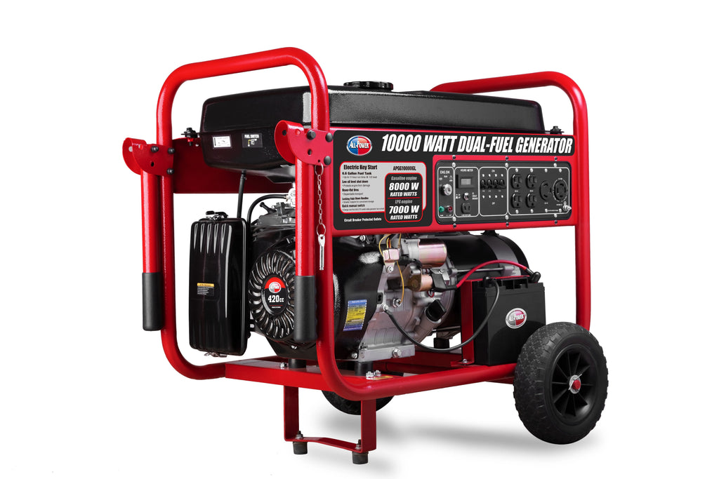 10000 Watt Dual Fuel Portable Generator with Electric Start I207