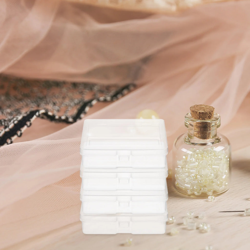 96 Pcs Mini Clear Plastic Boxes M7155