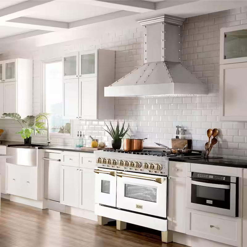 48 in. 7 Burner Double Oven Dual Fuel Range in Stainless Steel Q18897