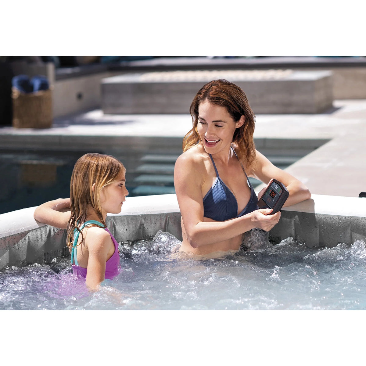 Inflatable Hot Tub with Multi-Colored LED Lights I875625