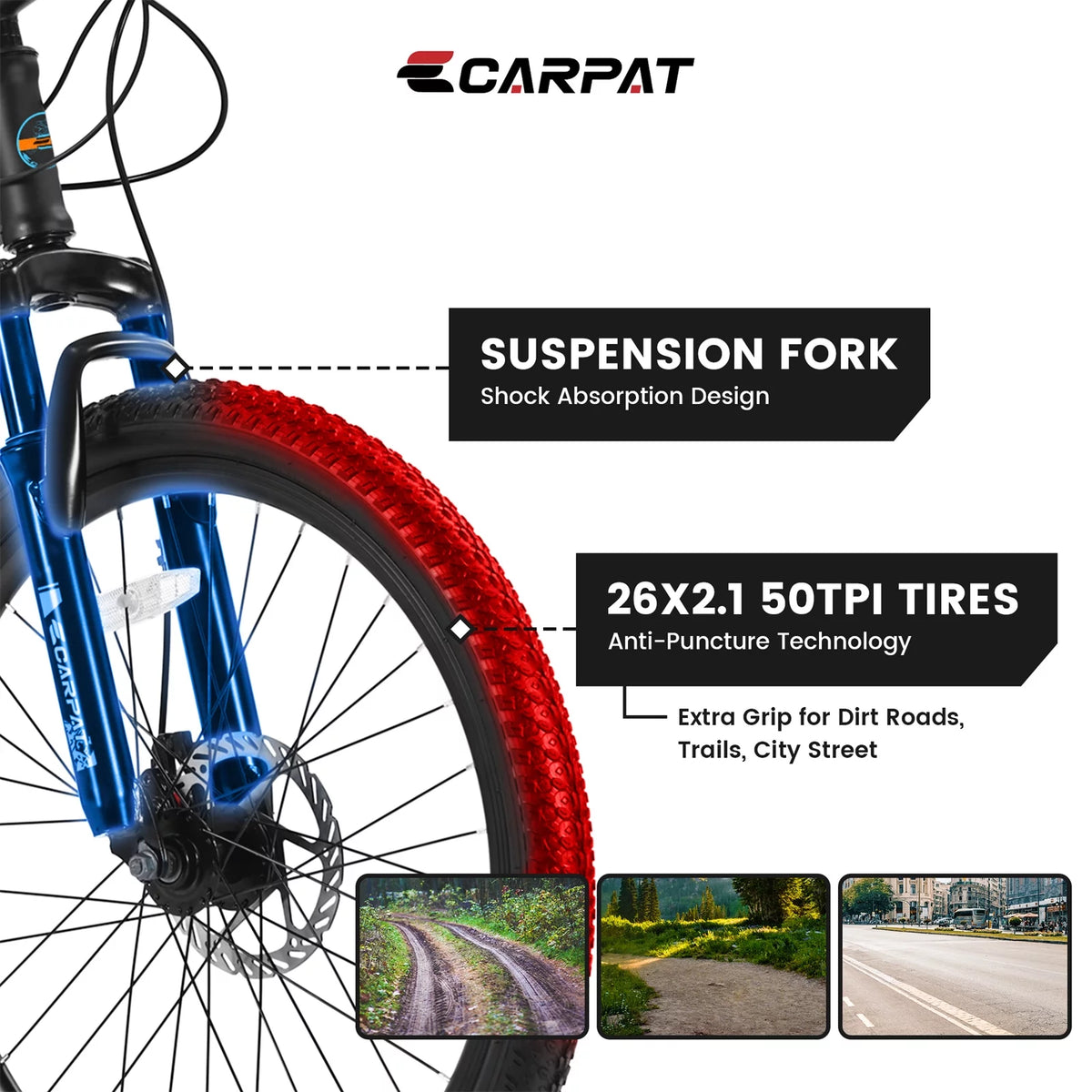 Orange 21 Speed High-carbon Steel Mountain Bike D800