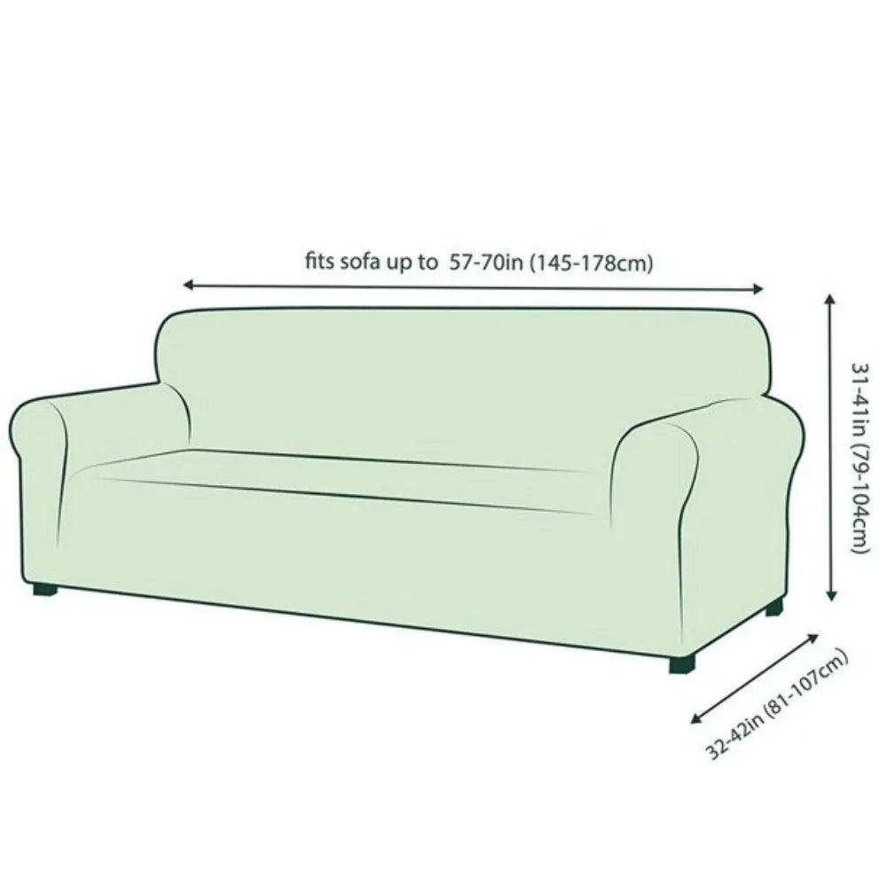 Jacquard Damask Stretch Sofa Cover Loveseat S63034