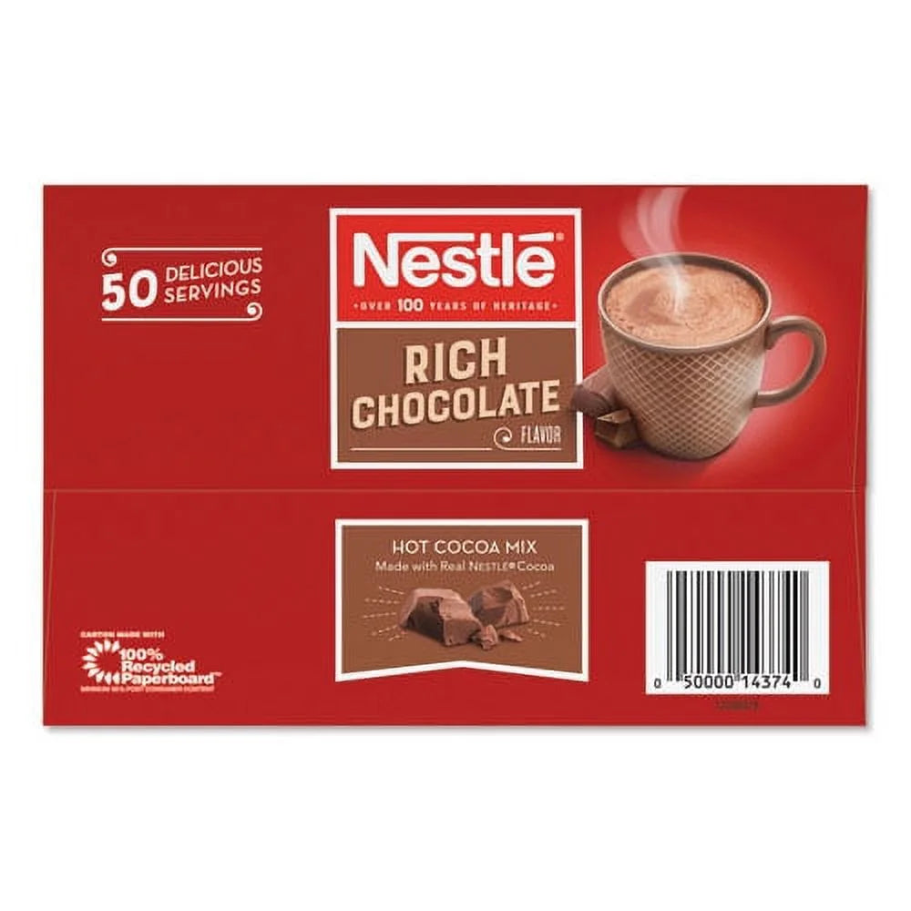 Hot Cocoa Mix, Rich Chocolate, .71oz, 50/box, Bundle of 10 Boxes A2868