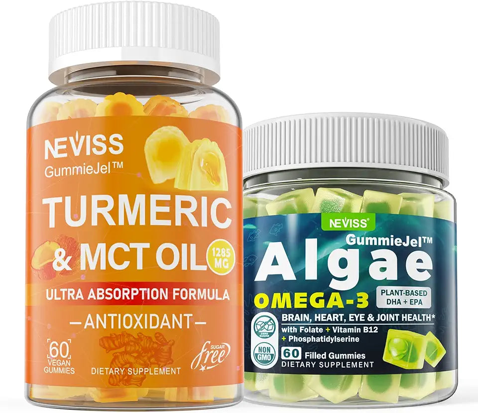 Sugar Free Turmeric Curcumin 1000mg Vegan Omega 3 Gummies C901