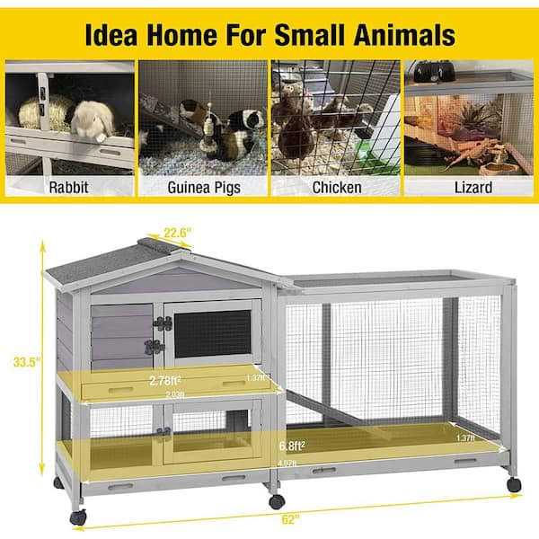 Indoor Outdoor Rabbit Hutch F15926