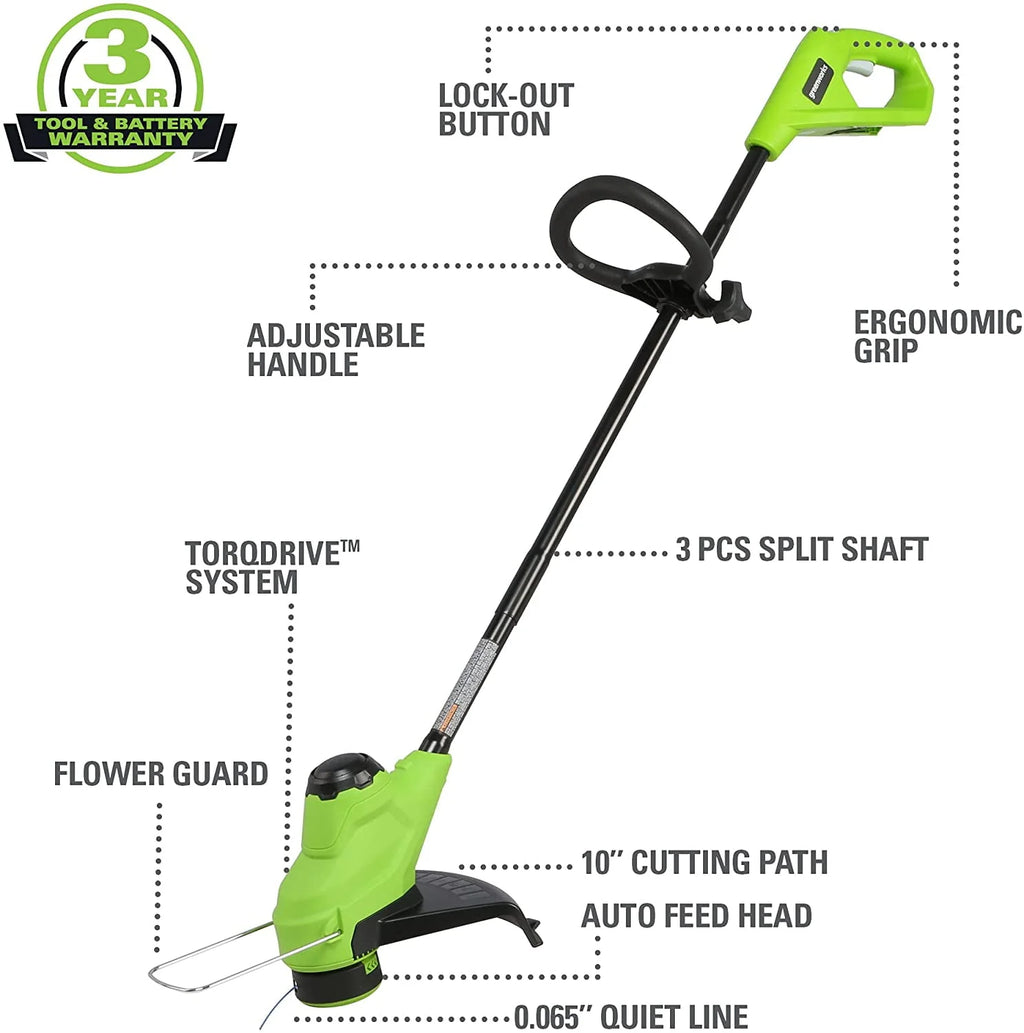 24V 10-inch Cordless String Trimmer N23547