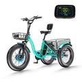 Electric Trike Tricycle for Adults with Front and Rear Baskets O148