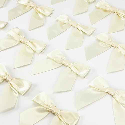 4.5" Pre-Tied Satin Bows with Twist Ties 36 PCs Y35130
