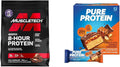 Chocolate Whey Protein Powder Bundle 4.6lb + 12 Count Protein Bars Y395