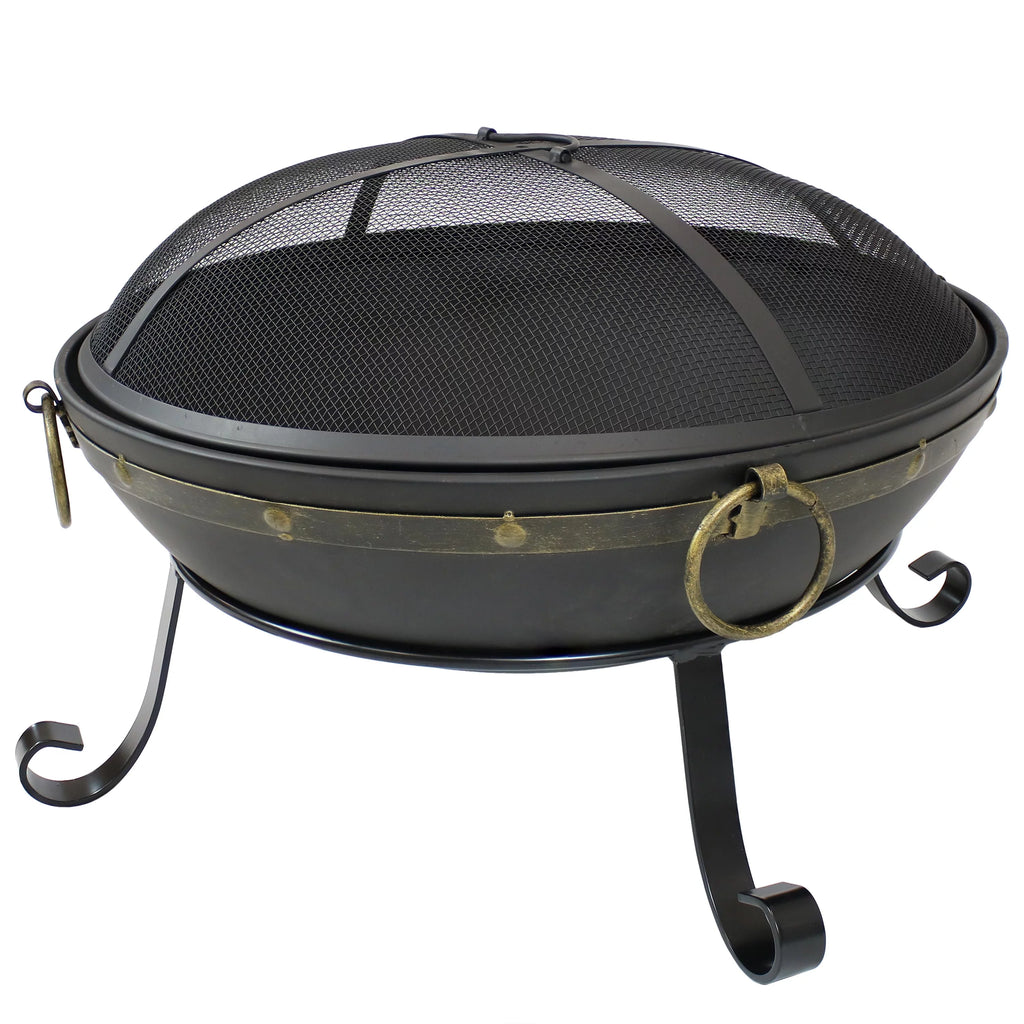 Steel Fire Bowl and Spark Screen - 25" A69290