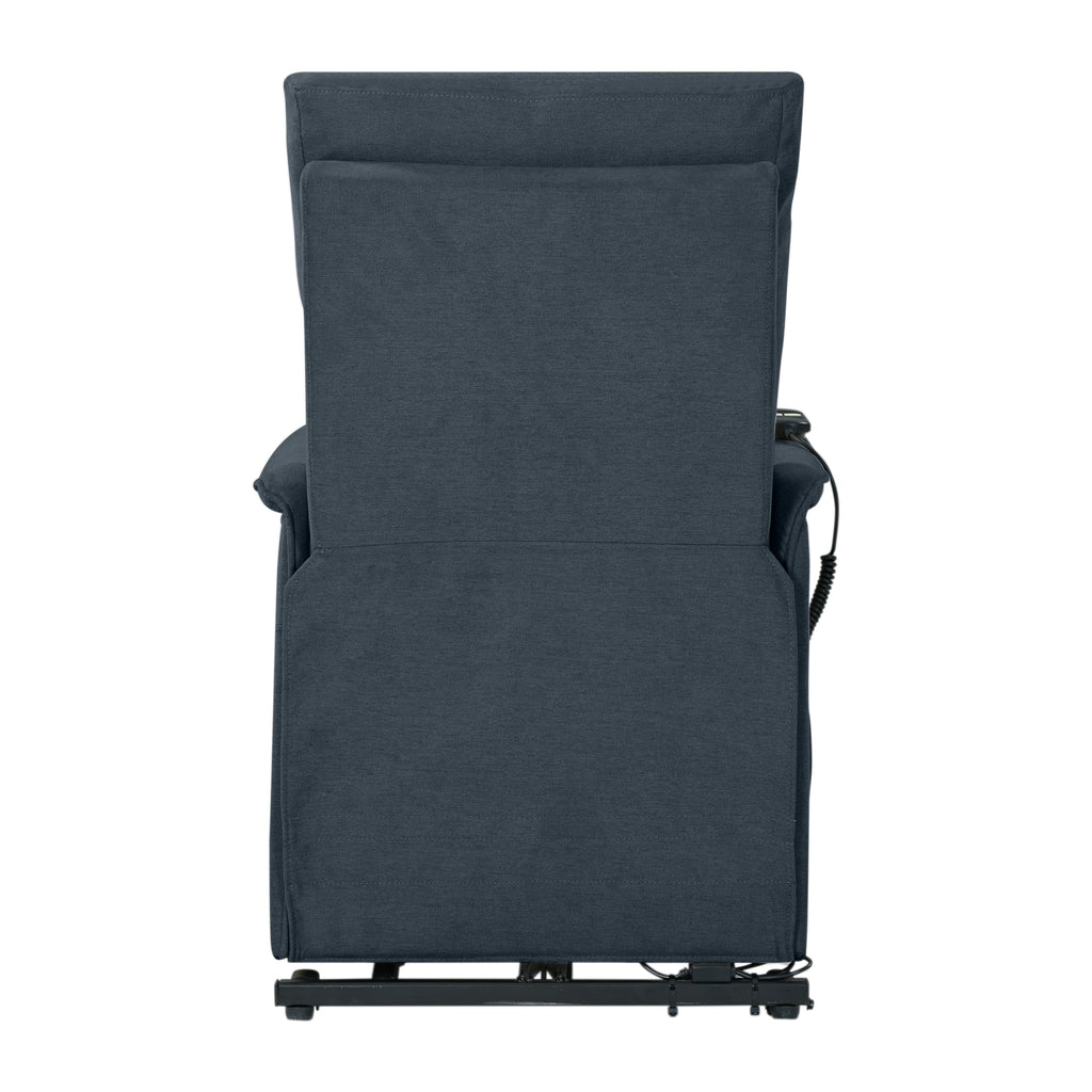 Blue Velour Power Recline and Lift Chair F520228