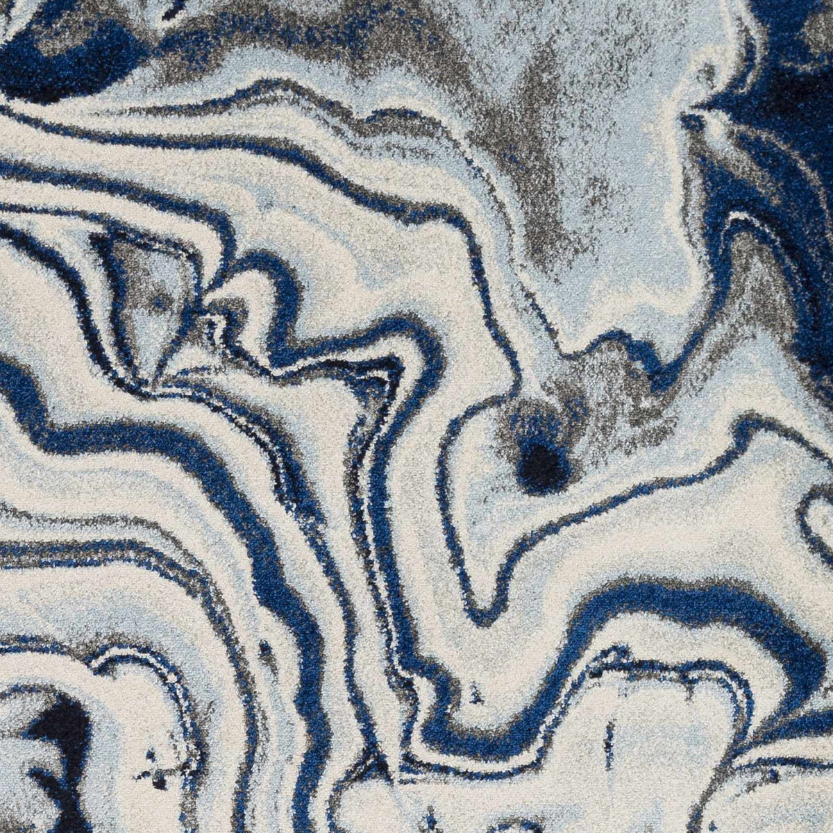 Abstract Coastal Marble Swirl Pattern Area Rug 8'10" x 12' Z20803
