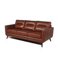Mid-Century Leather Sofa in Cobblestone Brown I906480