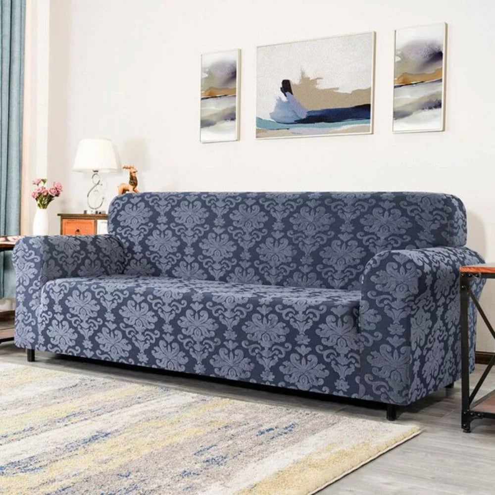 Jacquard Damask Stretch Sofa Cover Loveseat S63034